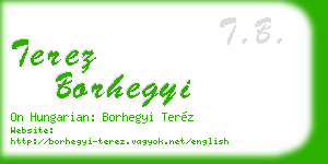 terez borhegyi business card
